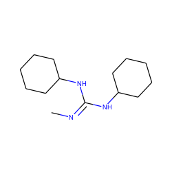 CN=C(NC1CCCCC1)NC1CCCCC1 ZINC000026487606