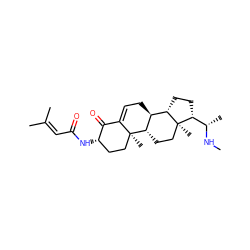 CN[C@@H](C)[C@H]1CC[C@H]2[C@@H]3CC=C4C(=O)[C@@H](NC(=O)C=C(C)C)CC[C@]4(C)[C@H]3CC[C@]12C ZINC000040954743