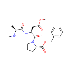 CN[C@@H](C)C(=O)N[C@@H](CC(=O)OC)C(=O)N1CCC[C@H]1C(=O)OCc1ccccc1 ZINC000064728641