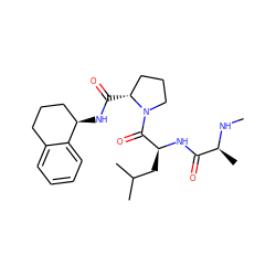 CN[C@@H](C)C(=O)N[C@@H](CC(C)C)C(=O)N1CCC[C@H]1C(=O)N[C@@H]1CCCc2ccccc21 ZINC000064728496