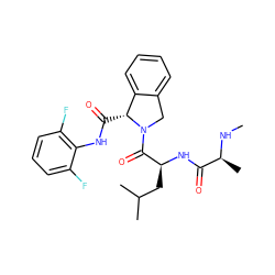 CN[C@@H](C)C(=O)N[C@@H](CC(C)C)C(=O)N1Cc2ccccc2[C@H]1C(=O)Nc1c(F)cccc1F ZINC000144948602