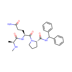 CN[C@@H](C)C(=O)N[C@@H](CCC(N)=O)C(=O)N1CCC[C@H]1C(=O)NC(c1ccccc1)c1ccccc1 ZINC000064511746