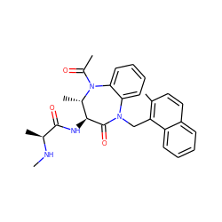 CN[C@@H](C)C(=O)N[C@@H]1C(=O)N(Cc2c(C)ccc3ccccc23)c2ccccc2N(C(C)=O)[C@H]1C ZINC000210467132