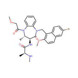 CN[C@@H](C)C(=O)N[C@@H]1C(=O)N(Cc2c(OC)ccc3cc(Br)ccc23)c2ccccc2N(C(=O)COC)[C@H]1C ZINC000223046537