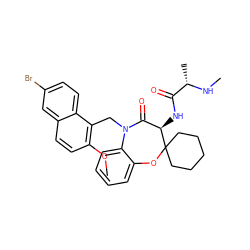 CN[C@@H](C)C(=O)N[C@@H]1C(=O)N(Cc2c(OC)ccc3cc(Br)ccc23)c2ccccc2OC12CCCCC2 ZINC000208303364