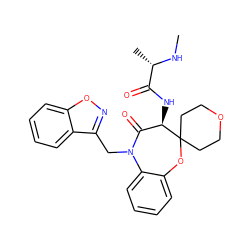 CN[C@@H](C)C(=O)N[C@@H]1C(=O)N(Cc2noc3ccccc23)c2ccccc2OC12CCOCC2 ZINC000096285022