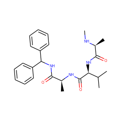 CN[C@@H](C)C(=O)N[C@H](C(=O)N[C@@H](C)C(=O)NC(c1ccccc1)c1ccccc1)C(C)C ZINC000064481159