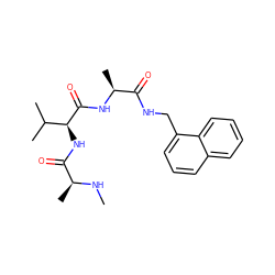 CN[C@@H](C)C(=O)N[C@H](C(=O)N[C@@H](C)C(=O)NCc1cccc2ccccc12)C(C)C ZINC000064622667