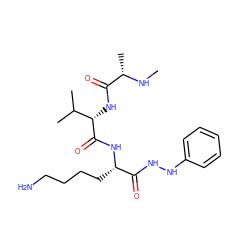 CN[C@@H](C)C(=O)N[C@H](C(=O)N[C@@H](CCCCN)C(=O)NNc1ccccc1)C(C)C ZINC000064649452