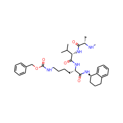 CN[C@@H](C)C(=O)N[C@H](C(=O)N[C@@H](CCCCNC(=O)OCc1ccccc1)C(=O)N[C@@H]1CCCc2ccccc21)C(C)C ZINC000064622537