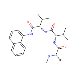 CN[C@@H](C)C(=O)N[C@H](C(=O)N[C@H](C(=O)Nc1cccc2ccccc12)C(C)C)C(C)C ZINC000064736959