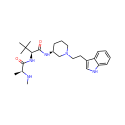 CN[C@@H](C)C(=O)N[C@H](C(=O)N[C@H]1CCCN(CCc2c[nH]c3ccccc23)C1)C(C)(C)C ZINC000082154379