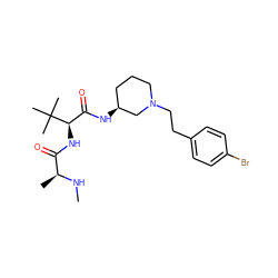 CN[C@@H](C)C(=O)N[C@H](C(=O)N[C@H]1CCCN(CCc2ccc(Br)cc2)C1)C(C)(C)C ZINC000082152482