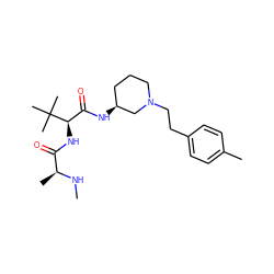 CN[C@@H](C)C(=O)N[C@H](C(=O)N[C@H]1CCCN(CCc2ccc(C)cc2)C1)C(C)(C)C ZINC000082152484