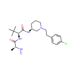 CN[C@@H](C)C(=O)N[C@H](C(=O)N[C@H]1CCCN(CCc2ccc(Cl)cc2)C1)C(C)(C)C ZINC000082151594