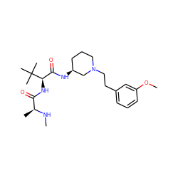 CN[C@@H](C)C(=O)N[C@H](C(=O)N[C@H]1CCCN(CCc2cccc(OC)c2)C1)C(C)(C)C ZINC000082149865