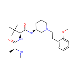 CN[C@@H](C)C(=O)N[C@H](C(=O)N[C@H]1CCCN(CCc2ccccc2OC)C1)C(C)(C)C ZINC000073197282