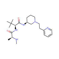 CN[C@@H](C)C(=O)N[C@H](C(=O)N[C@H]1CCCN(CCc2ccccn2)C1)C(C)(C)C ZINC000073198976