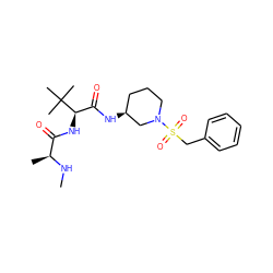 CN[C@@H](C)C(=O)N[C@H](C(=O)N[C@H]1CCCN(S(=O)(=O)Cc2ccccc2)C1)C(C)(C)C ZINC000073199124