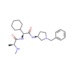 CN[C@@H](C)C(=O)N[C@H](C(=O)N[C@H]1CCN(Cc2ccccc2)C1)C1CCCCC1 ZINC000082149068