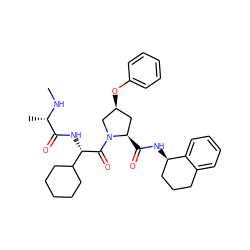 CN[C@@H](C)C(=O)N[C@H](C(=O)N1C[C@@H](Oc2ccccc2)C[C@H]1C(=O)N[C@@H]1CCCc2ccccc21)C1CCCCC1 ZINC000014951912