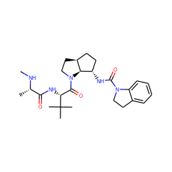 CN[C@@H](C)C(=O)N[C@H](C(=O)N1CC[C@H]2CC[C@H](NC(=O)N3CCc4ccccc43)[C@H]21)C(C)(C)C ZINC000040846395