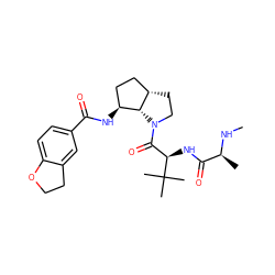 CN[C@@H](C)C(=O)N[C@H](C(=O)N1CC[C@H]2CC[C@H](NC(=O)c3ccc4c(c3)CCO4)[C@H]21)C(C)(C)C ZINC000040873679