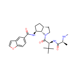 CN[C@@H](C)C(=O)N[C@H](C(=O)N1CC[C@H]2CC[C@H](NC(=O)c3ccc4occc4c3)[C@H]21)C(C)(C)C ZINC000040866064