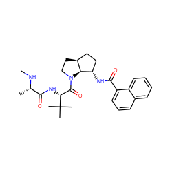 CN[C@@H](C)C(=O)N[C@H](C(=O)N1CC[C@H]2CC[C@H](NC(=O)c3cccc4ccccc34)[C@H]21)C(C)(C)C ZINC000040896204