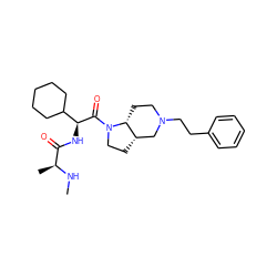 CN[C@@H](C)C(=O)N[C@H](C(=O)N1CC[C@H]2CN(CCc3ccccc3)CC[C@H]21)C1CCCCC1 ZINC000066076424