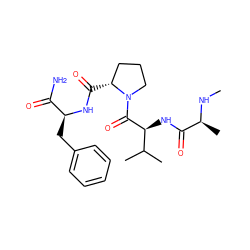 CN[C@@H](C)C(=O)N[C@H](C(=O)N1CCC[C@H]1C(=O)N[C@@H](Cc1ccccc1)C(N)=O)C(C)C ZINC000201699900