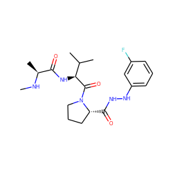 CN[C@@H](C)C(=O)N[C@H](C(=O)N1CCC[C@H]1C(=O)NNc1cccc(F)c1)C(C)C ZINC000064691725