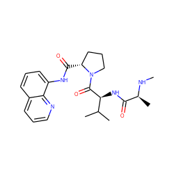 CN[C@@H](C)C(=O)N[C@H](C(=O)N1CCC[C@H]1C(=O)Nc1cccc2cccnc12)C(C)C ZINC000064654156