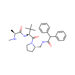 CN[C@@H](C)C(=O)N[C@H](C(=O)N1CCC[C@H]1CNC(=O)C(c1ccccc1)c1ccccc1)C(C)(C)C ZINC000040379818