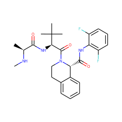 CN[C@@H](C)C(=O)N[C@H](C(=O)N1CCc2ccccc2[C@H]1C(=O)Nc1c(F)cccc1F)C(C)(C)C ZINC000211033391