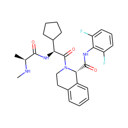 CN[C@@H](C)C(=O)N[C@H](C(=O)N1CCc2ccccc2[C@H]1C(=O)Nc1c(F)cccc1F)C1CCCC1 ZINC000211044972