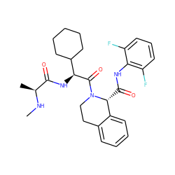 CN[C@@H](C)C(=O)N[C@H](C(=O)N1CCc2ccccc2[C@H]1C(=O)Nc1c(F)cccc1F)C1CCCCC1 ZINC000211044929