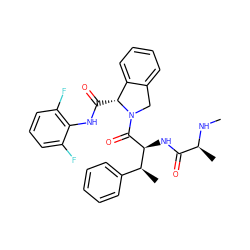 CN[C@@H](C)C(=O)N[C@H](C(=O)N1Cc2ccccc2[C@H]1C(=O)Nc1c(F)cccc1F)[C@@H](C)c1ccccc1 ZINC000145104170