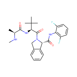 CN[C@@H](C)C(=O)N[C@H](C(=O)N1Cc2ccccc2[C@H]1C(=O)Nc1c(F)cccc1F)C(C)(C)C ZINC000144956746