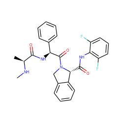 CN[C@@H](C)C(=O)N[C@H](C(=O)N1Cc2ccccc2[C@H]1C(=O)Nc1c(F)cccc1F)c1ccccc1 ZINC000145107256