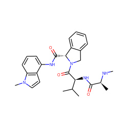 CN[C@@H](C)C(=O)N[C@H](C(=O)N1Cc2ccccc2[C@H]1C(=O)Nc1cccc2c1ccn2C)C(C)C ZINC000211021782