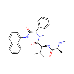 CN[C@@H](C)C(=O)N[C@H](C(=O)N1Cc2ccccc2[C@H]1C(=O)Nc1cccc2ccccc12)C(C)C ZINC000144957809