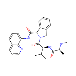 CN[C@@H](C)C(=O)N[C@H](C(=O)N1Cc2ccccc2[C@H]1C(=O)Nc1cccc2cccnc12)C(C)C ZINC000144946905