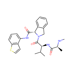 CN[C@@H](C)C(=O)N[C@H](C(=O)N1Cc2ccccc2[C@H]1C(=O)Nc1cccc2sccc12)C(C)C ZINC000144816842