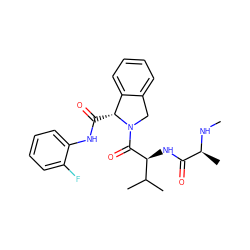 CN[C@@H](C)C(=O)N[C@H](C(=O)N1Cc2ccccc2[C@H]1C(=O)Nc1ccccc1F)C(C)C ZINC000144942906