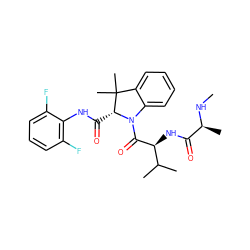 CN[C@@H](C)C(=O)N[C@H](C(=O)N1c2ccccc2C(C)(C)[C@H]1C(=O)Nc1c(F)cccc1F)C(C)C ZINC000205773511