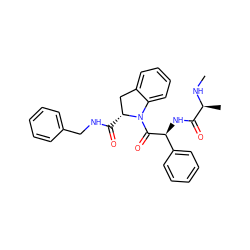 CN[C@@H](C)C(=O)N[C@H](C(=O)N1c2ccccc2C[C@H]1C(=O)NCc1ccccc1)c1ccccc1 ZINC001772586781