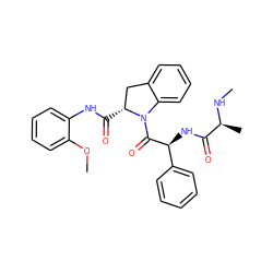 CN[C@@H](C)C(=O)N[C@H](C(=O)N1c2ccccc2C[C@H]1C(=O)Nc1ccccc1OC)c1ccccc1 ZINC001772614976