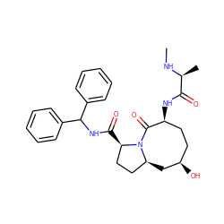 CN[C@@H](C)C(=O)N[C@H]1CC[C@@H](O)C[C@H]2CC[C@@H](C(=O)NC(c3ccccc3)c3ccccc3)N2C1=O ZINC000064553596