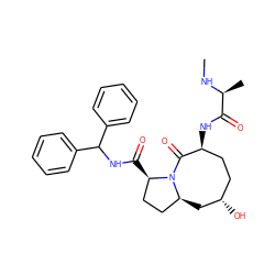 CN[C@@H](C)C(=O)N[C@H]1CC[C@H](O)C[C@H]2CC[C@@H](C(=O)NC(c3ccccc3)c3ccccc3)N2C1=O ZINC000064553675